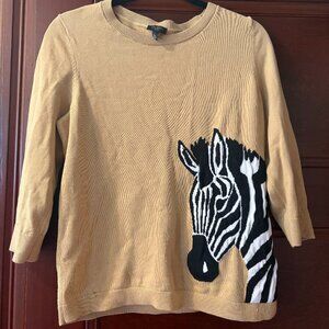 Talbots Tan Zebra Sweater